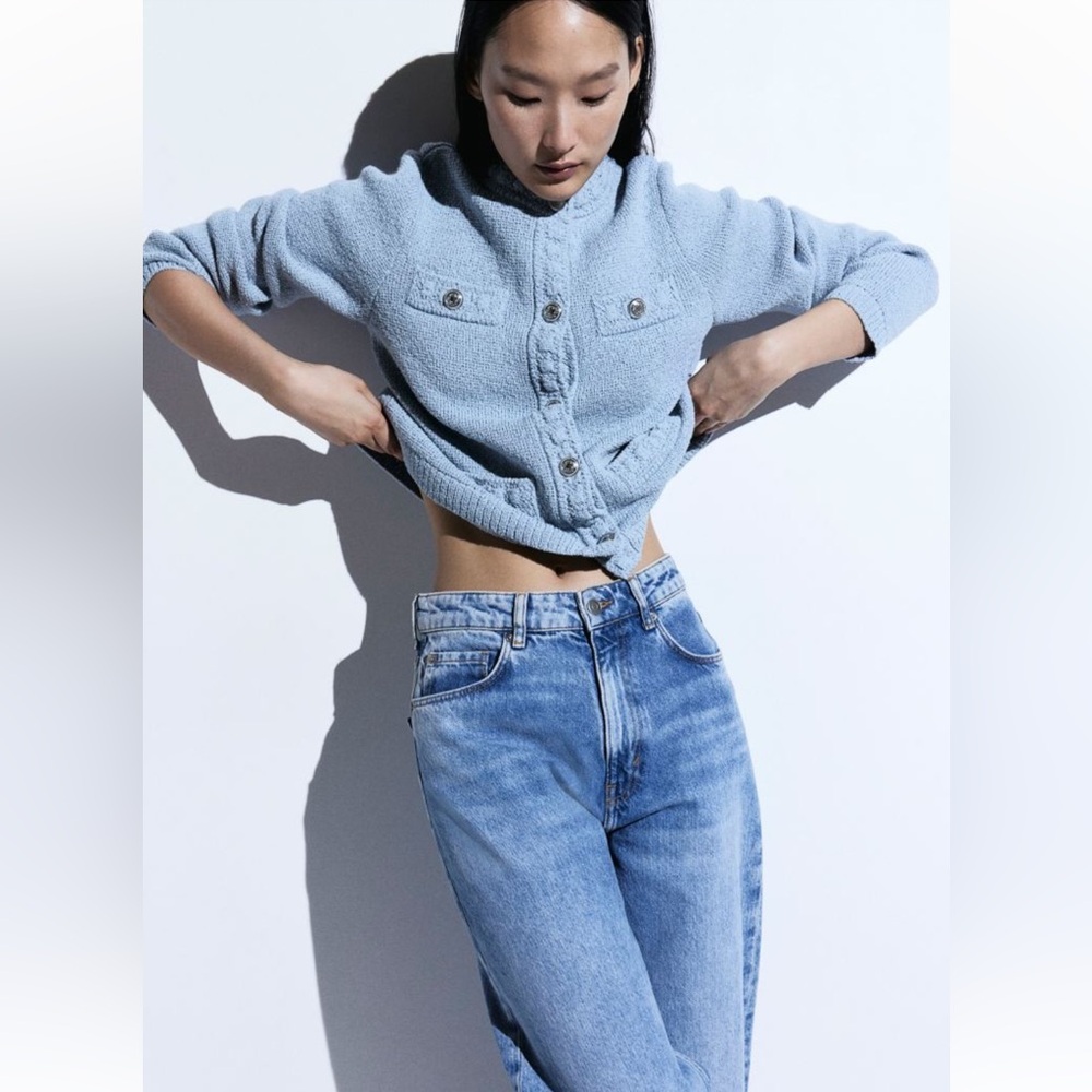 H&M light blue lady cardigan